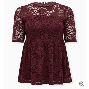 🥲SOLD🥲 Torrid plum lace babydoll 1X